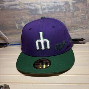 Seattle Mariners Big League Chew Ground Ball Grape New Era Fitted 7 1/2" Hat NEW
